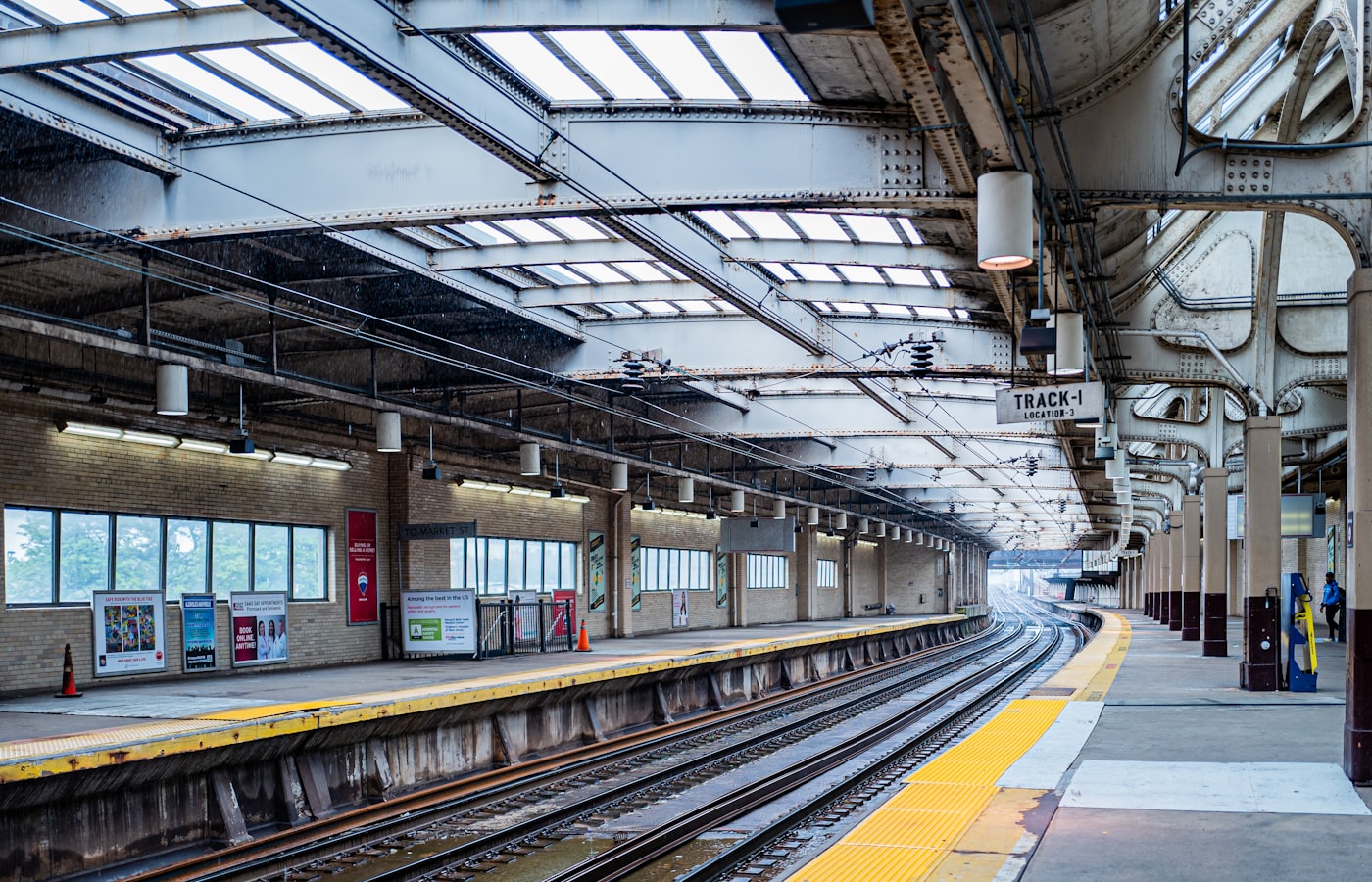 train station with people walking